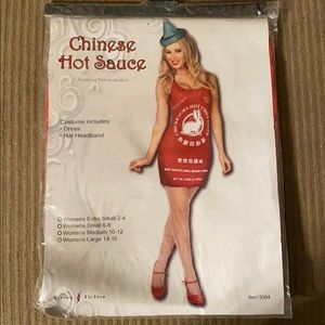 Woman’s hot sauce costume